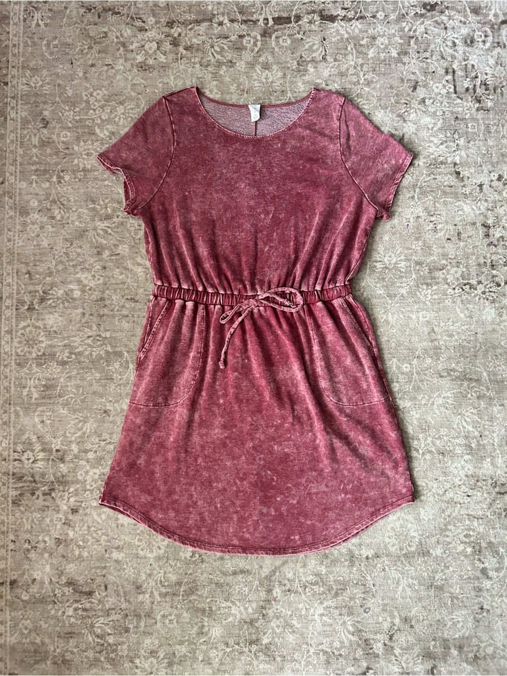LIV Mauve Drawstring T-Shirt Dress
